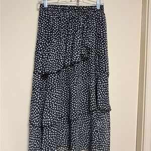 Elegant Black and White Polka Dot Skirt